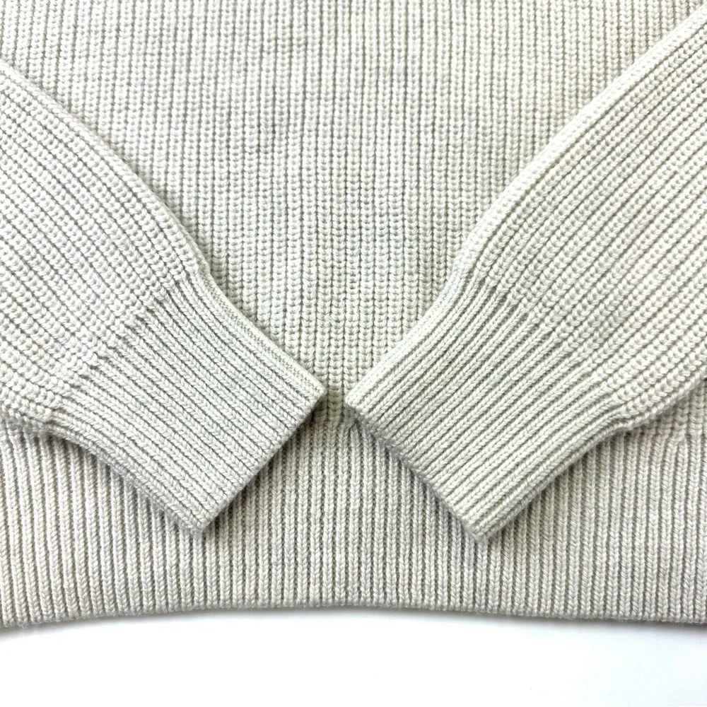 Aritzia Wilfred Laurel merino wool womens turtleneck size Small neutral ribknit - Picture 7 of 10